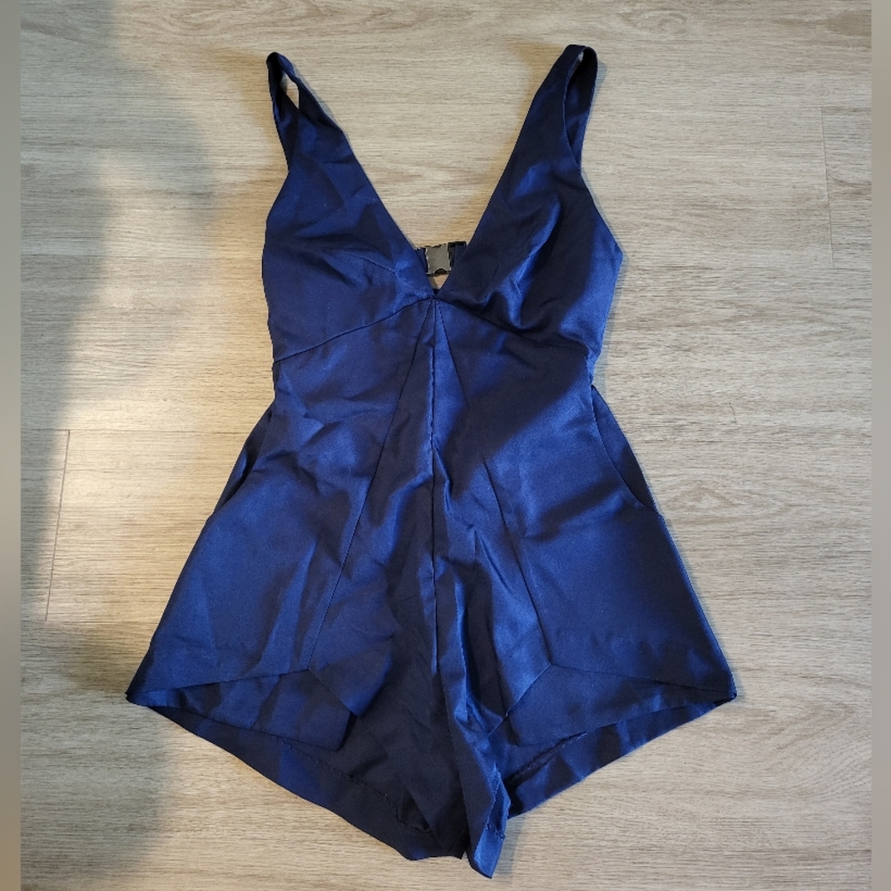 NWT Blessed Are The Meek Navy Blue Still Night Playsuit Sz 2 XS